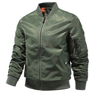 Men's Army Green Tactical Bomber Flight Jacket Outdoor Wear